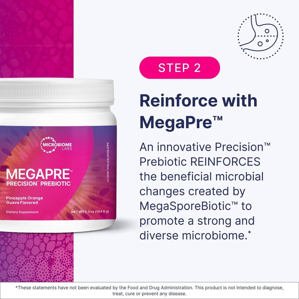 Microbiome Labs Total Gut Restoration Kit (Powder) - 3-Product Gut Health Spore Based Probiotic, Prebiotic Powder & Mucosal Immunoglobulin + Amino Acids Supplement for Immune, GI & Digestive Health 6