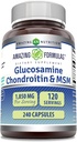 Amazing Formulas Glucosamine Chondroitin & MSM Supplement | 1850 Mg per Serving | 240 Capsules | Non-GMO | Gluten-Free | Made in USA 2