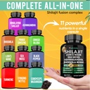 Adndale Shilajit Supplement. Pure Himalayan Organic Shilajit for Men and Women Capsules with Sea Moss Ashwagandha Rhodiola Rosea Lion’s Mane. 90 Count 5