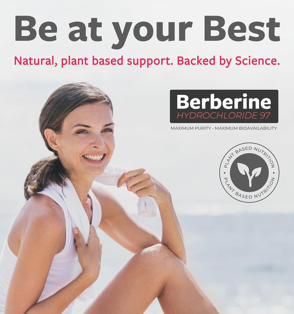 Berberine Supplement (Non-GMO & Vegetarian) Berberine HCL Plus Bitter Melon & Banaba Leaf Extract Capsules - Berberine 500mg Each, 1000mg Per Serve - AMPK Metabolic Activator - 60 Caps (No Pills) 5