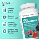 Dr. Berg Kids Chewable Multivitamins (NOT Sweetened w/Sugar) - Daily Multivitamin for Kids That Includes 20 Nutrients & Trace Mineral Complex - Mixed Berry Chewable Vitamins for Kid - Red Wafers 3