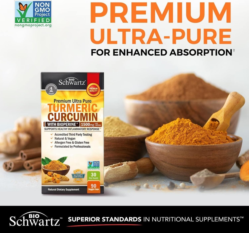 40 Billion CFU Daily Probiotic Supplement (1 Month Supply) Plus Turmeric Curcumin with Black Pepper Extract 1500mg Complex (1 Month Supply) 5