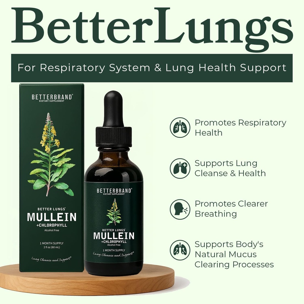 BetterLungs Mullein Leaf Extract and Gummies Bundle - Lung Health Support 4