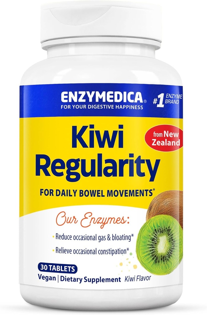 Enzymedica, Kiwi Regularity, Supports Regular Bowel Movements, Relieves Occasional Constipation, Gas & Bloating, 30 Count 2