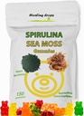 Spirulina Gummies Sea Moss Gummies - Superfood Supplement for Overall Wellness - Spirulina Sea Moss Gummy Bears Made with Blue-Green Spirulina Powder & Sea Moss Extract 2