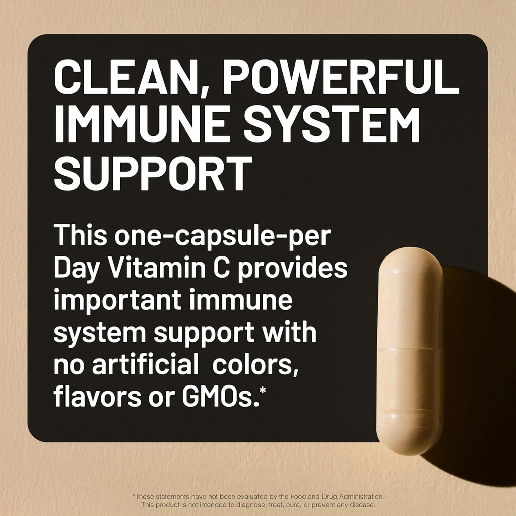 NatureWise Vitamin C 1000mg Capsules - Extra Strength Vegan Vitamin C for Daily Antioxidant & Immune Support - Non-GMO, USA Manufactured - 360 Capsules[360-Day Supply] 4