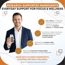 Organic Lion's Mane Turkey Tail Cordyceps Reishi Shiitake Maitake Meshima Poria Cocos Oyster Mushroom Agaricus Chaga Shiitake Snow Mushroom -150 Capsules- Made in USA 6