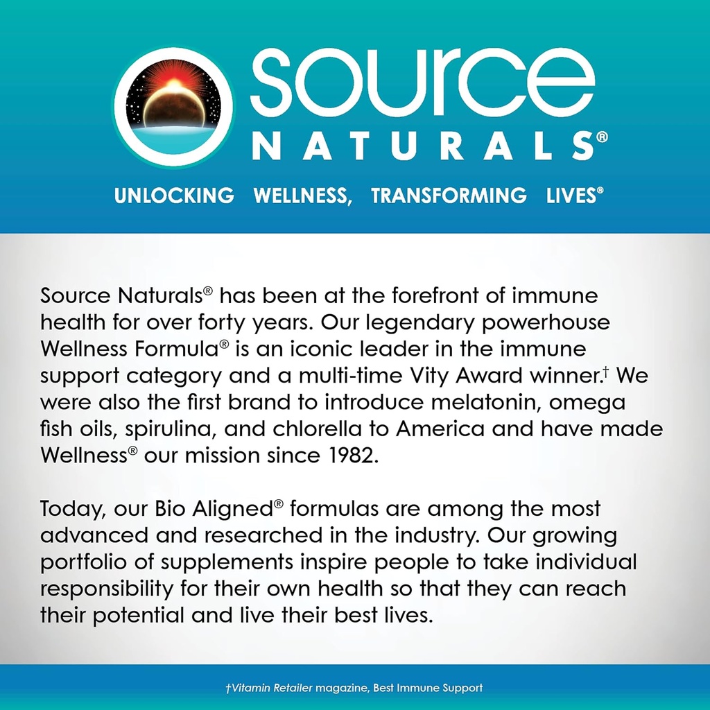 Source Naturals Wellness ImmuneSmart - for Core Daily Immune Support*, with Vitamins A, C, and D, Zinc, Elderberry, Echinacea, Andrographis, Turkey Tail and Garlic - 90 Capsules 5
