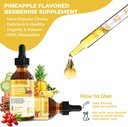 Berberine Supplement with Ceylon Cinnamon, Berberine HCL Liquid Drops with Turmeric, Bitter Melon, Quercetin, 10X Strength AMPK for Digestion System, Immune Health Support -Vegetarian, 2 fl oz 6
