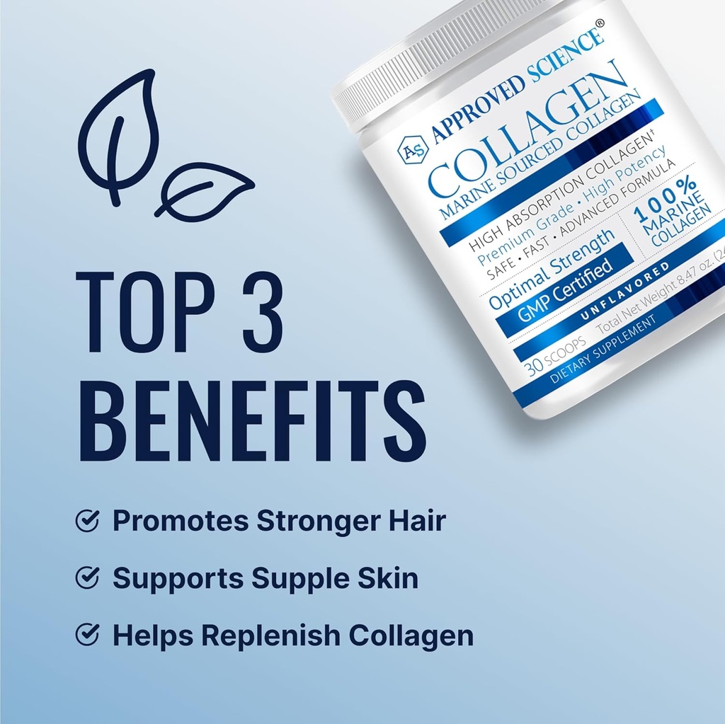 Approved Science Collagen Powder - Skin and Hair- 30 Scoops - One Month Supply 4