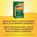 Nature's Way Alive! Max6 Potency Adult Complete Multivitamin, with Iron, Vitamins A, C, E & B-Vitamins Including Methylated B12 & Folate, Supports Energy Metabolism*, 90 Capsules (Packaging May Vary) 5