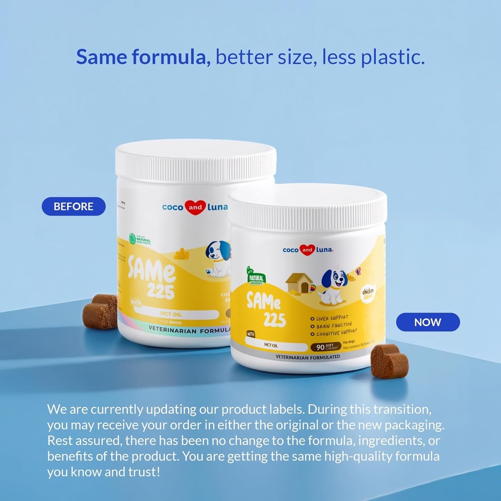 Same for Dogs - 90 Soft Chews - S-Adenosyl-L-Methionine, Liver Supplement - Brain Health, Promotes Cognitive Support, Liver Support (Same Soft Chews) 3