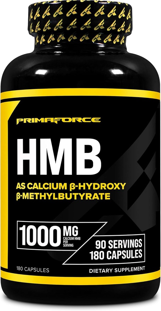 Primaforce HMB (Beta-Hydroxy Beta-Methylbutyrate) 1000mg, 180 Capsules (500mg Per Capsule) - Gluten Free and Non-GMO Supplement 2