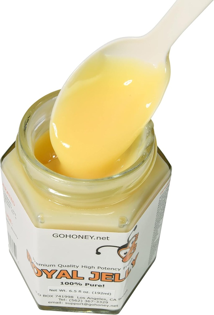 Royal Jelly Organic – Unfiltered Raw Royal Jelly Energy Supplement for Men and Women – Immune Support Supplement with Retinol, Vitamin B, Biotin, Niacin, – 2x2.2 Lbs, Plastic Jar 2