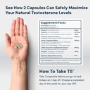 HPN T(5) Testosterone Optimization Booster | Natural Testosterone Supplement with Testofen | Increase Endurance & Energy | Improve Ability to Build Muscle with LJ100 | Vegan Friendly | 81 Capsules 4