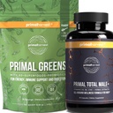 Primal Harvest Primal Total Male+ & Primal Greens Men's Multivitamin and Nutritional Supplement with Ginseng, Vitamins D and B, zinc, probiotics and More, Gluten and Dairy Free 2