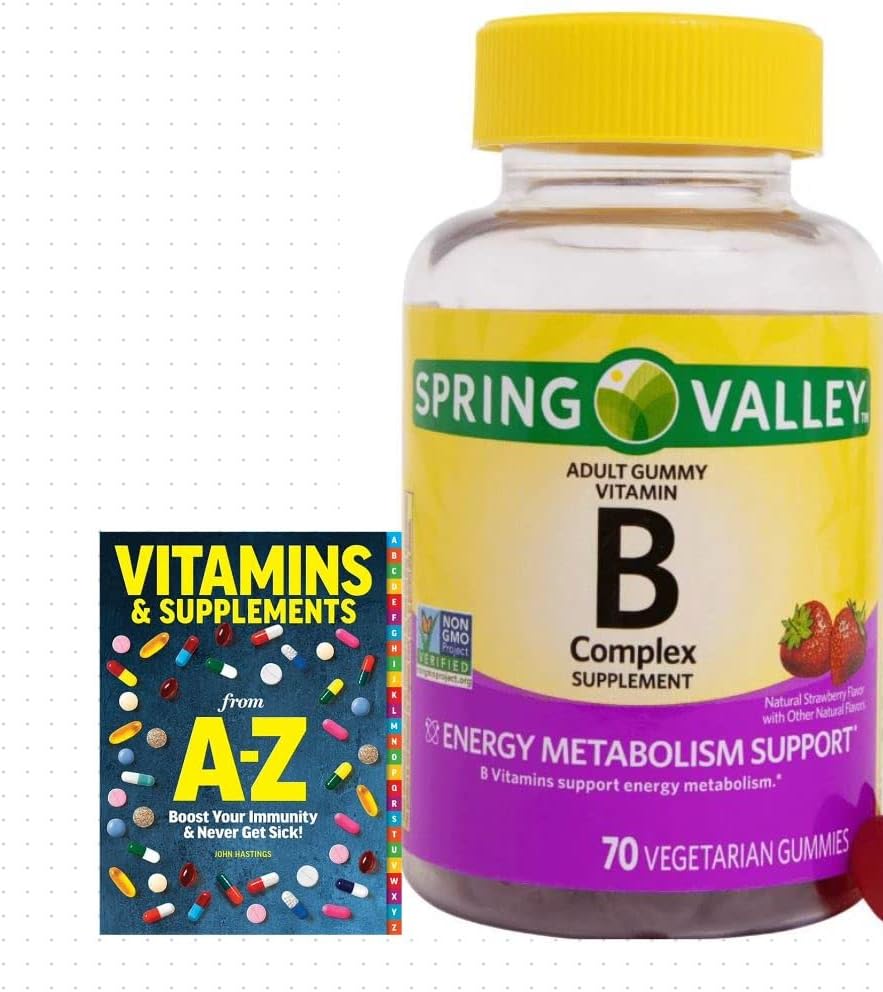 Spring Valley Vitamin B Complex Supplement Adult Vegetarian Gummies, 70 Count+Better Guide Vitamins Supplements 2