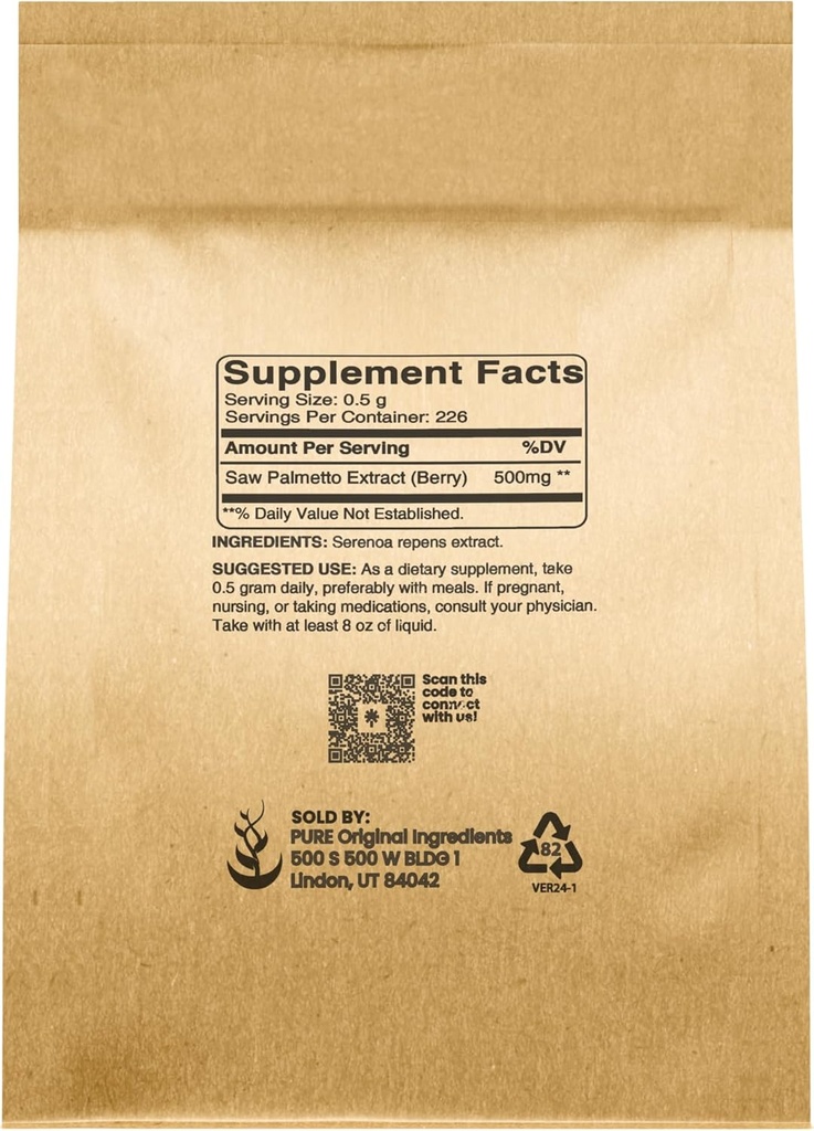 Pure Original Ingredients Saw Palmetto (4 oz) Premium Berry Extract Powder 3