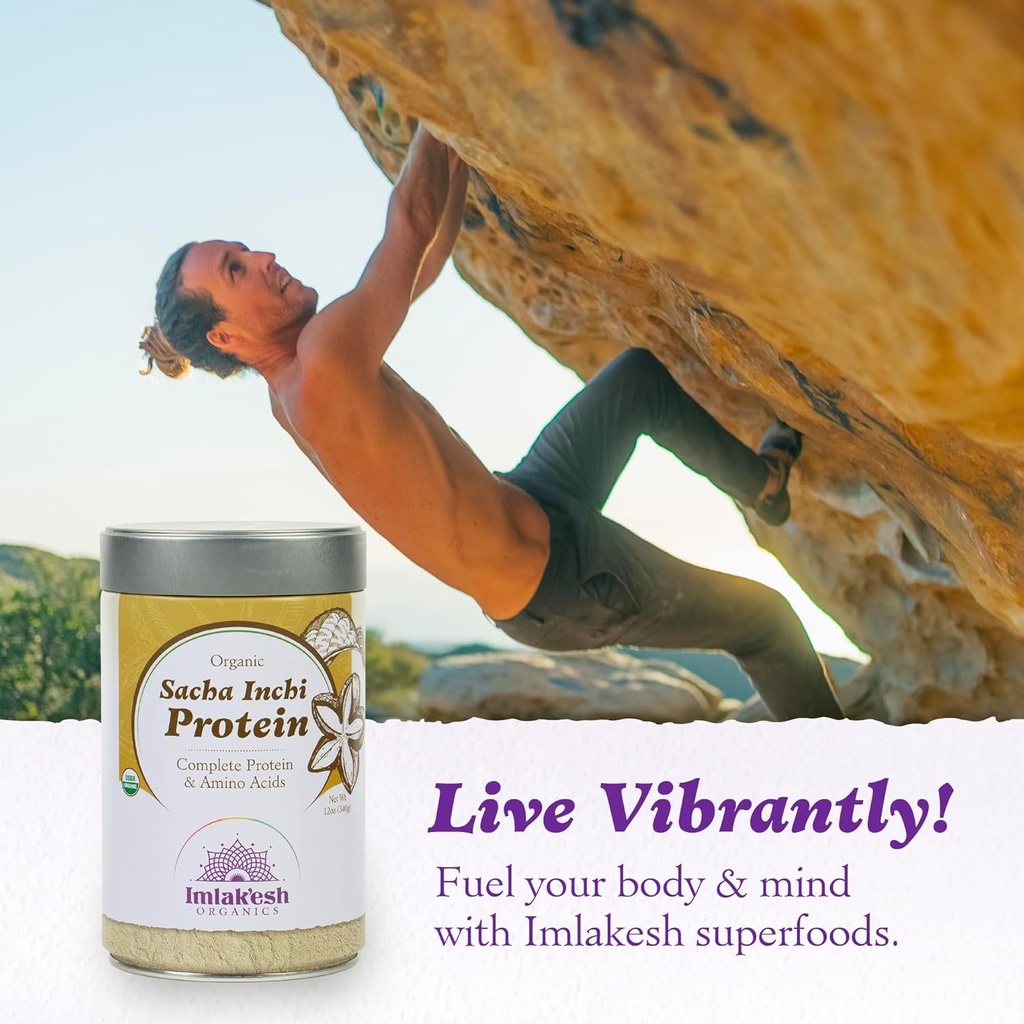 Imlakesh Organics Sacha Inchi Protein, Powder (12oz Metal Jar) 3