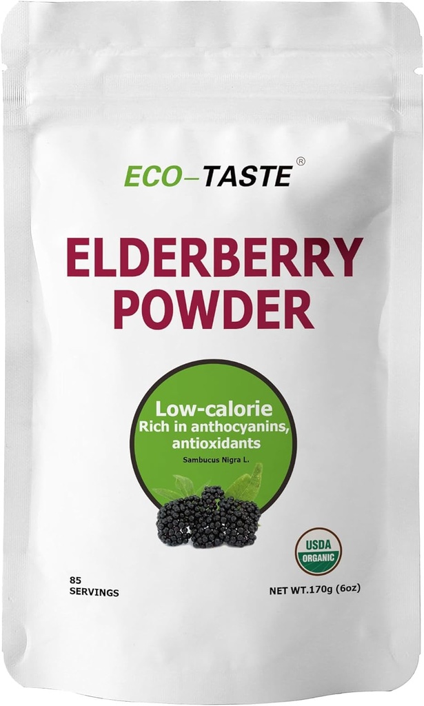 ECO-TASTE Elderberry Juice Powder, Supports Healthy Immune System, Non GMO and Vegan Friendly, 170g 2