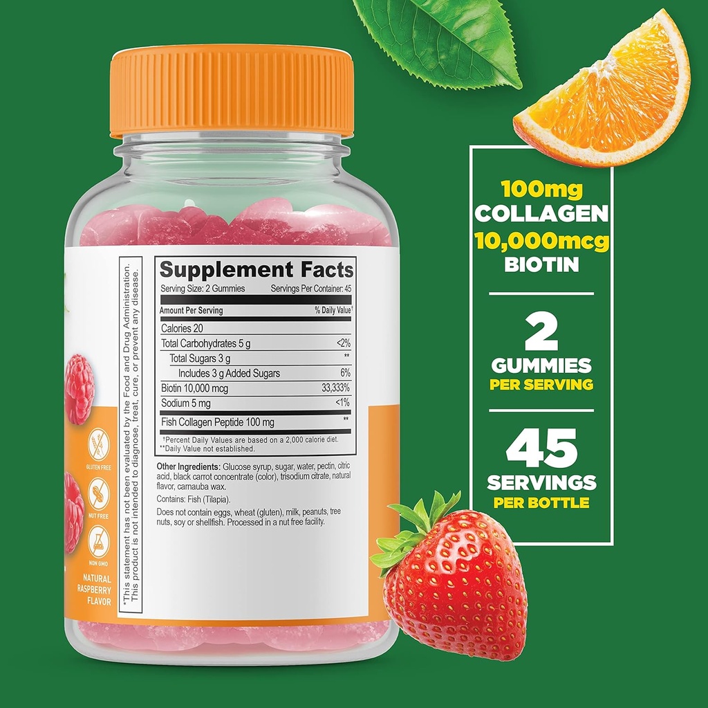Lifeable Collagen & Biotin + Magnesium, Gummies Bundle - Great Tasting, Vitamin Supplement, Gluten Free, GMO Free, Chewable 3