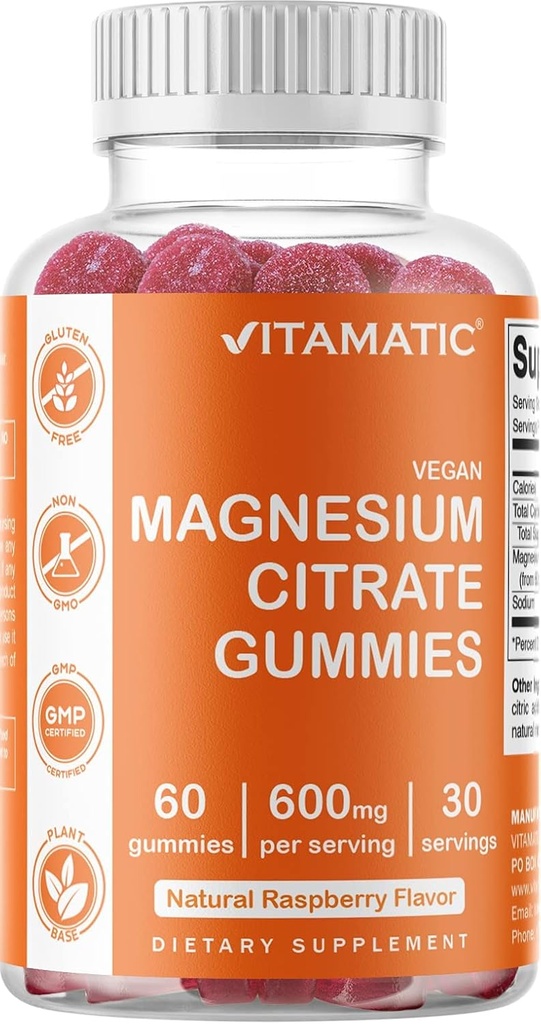 Vitamatic Magnesium Gummies & Melatonin Gummies Combo - 60 Count Each 3