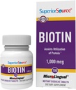 Superior Source Biotin 1000 mcg. Under The Tongue Quick Dissolve MicroLingual Tablets, 100 Count, Supports Healthy Hair, Skin, and Nail Growth, Helps Support Energy Metabolism, Non-GMO 2