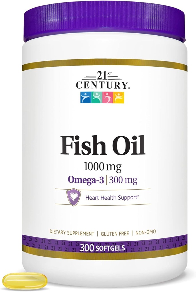 21st Century Fish Oil 1000 mg Softgels, 300 Count 2