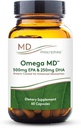 MD Prescriptives Omega MD Supplement - 500 EPA & 250 DHA Omega 3 Fish Oil - Supports Brain Health & Joints* - No Fishy Smell - 60 Softgels 2