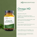 MD Prescriptives Omega MD Supplement - 500 EPA & 250 DHA Omega 3 Fish Oil - Supports Brain Health & Joints* - No Fishy Smell - 60 Softgels 4