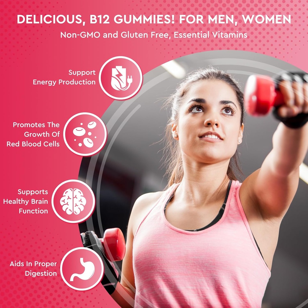 Iron Gummies Supplement for Adults & Kids | Vitamin B12 Gummies | Bundle 6