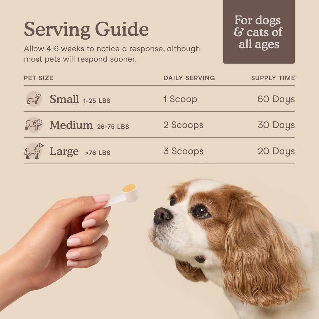 Fera Pets Liver Supplement for Dogs & Cats with Milk Thistle, Choline & Turmeric - Organic Botanicals - Enhances Liver Function, Immunity, Detoxification, & Metabolic Function - Powder - 60 Scoops 5