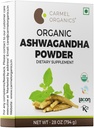 CARMEL ORGANICS Organic Ashwagandha Root Powder (28 Oz or 794g/1.75 Lbs) USDA Certified. Lab Tested, Non GMO & Gluten Free | Withania Somnifera from India 2