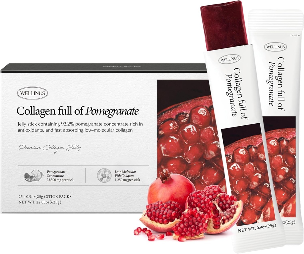 Korean Collagen Jelly Sticks - 25 Blueberry Flavored Marine Collagen Peptide Snacks for Anti-Aging- Collagen Protein Sugar-Free, Travel Packs for Hair & Nail Strength 6