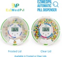 EziMedPil Automatic Pill Dispenser with Alarm, Sound & Light, up to 6 Alarms/Day, 6 Dosage Templates, Easy-Read Display, Frosted Lid & Locked 28-Day Medication Dispenser for Protecting Pills Privacy 3
