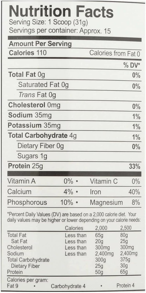 Growing Naturals Rice Protein Isolate Powder Vanilla 1.03 Pound 3