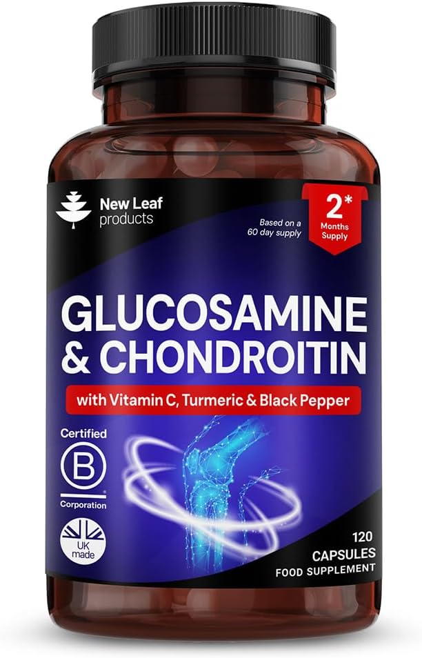 Glucosamine and Chondroitin MSM - High Strength Extra Absorbency Enriched with Vitamin C, Glucosamine Sulphate Chondroitin Sulphate, MSM, and Vitamin C Gluten-Free, GMP, 120 Food Supplement Tablets 2