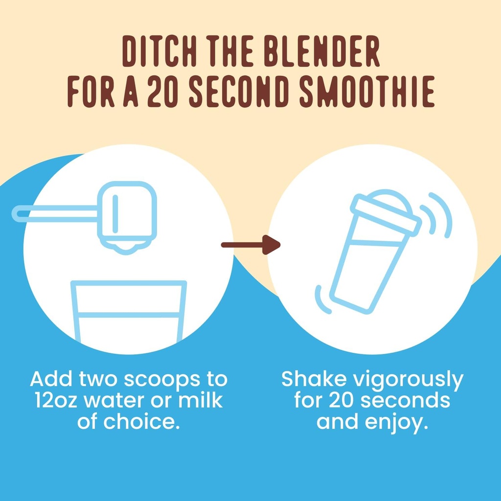 FlavCity Vegan Protein Powder - Chocolate Peanut Butter - 20g Almond, Plant Based Protein Powder - Dairy-Free Shake - With Organic Fruit, Reishi & Cordecyps Mushrooms - No Blender Needed (15 Servings) 6