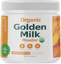 Organic Golden Milk Powder with Vitamins D3 & K2, Turmeric, Ginger, Curcumin, Cinnamon, KSM66 Ashwagandha, Holy Basil & Natural Prebiotics– Delicious Unsweetened Turmeric Tea Latte- 30 Servings 2