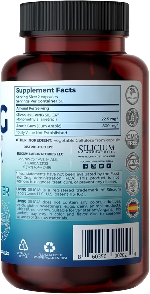 Orgono Living Silica Mineral-Based Collagen Booster Capsules | Silica-Based | Supports Collagen & Elastin for Joint & Bone Support, Glowing Skin, Strong Hair & Nails | 60 Capsules 3