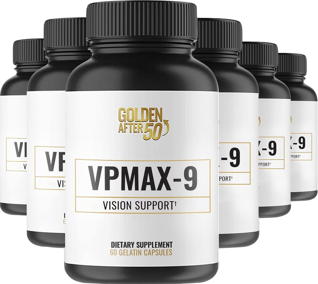 Golden After 50 VpMax-9 - Sight Care and Antioxidant Supplement with Eye Vitamins, Lutein, Lycopene and Bilberry Extract - 6 Bottles 2