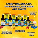 Ballena Azul Aceite de Hígado de Bacalao para Adultos y Niños, COD Liver Oil for Adults and Children,Vitamins A,D,E, B1, Dietary Supplement, Omega 3, Inmune System Boost, Cherry (Cherry 15 OZ) 5