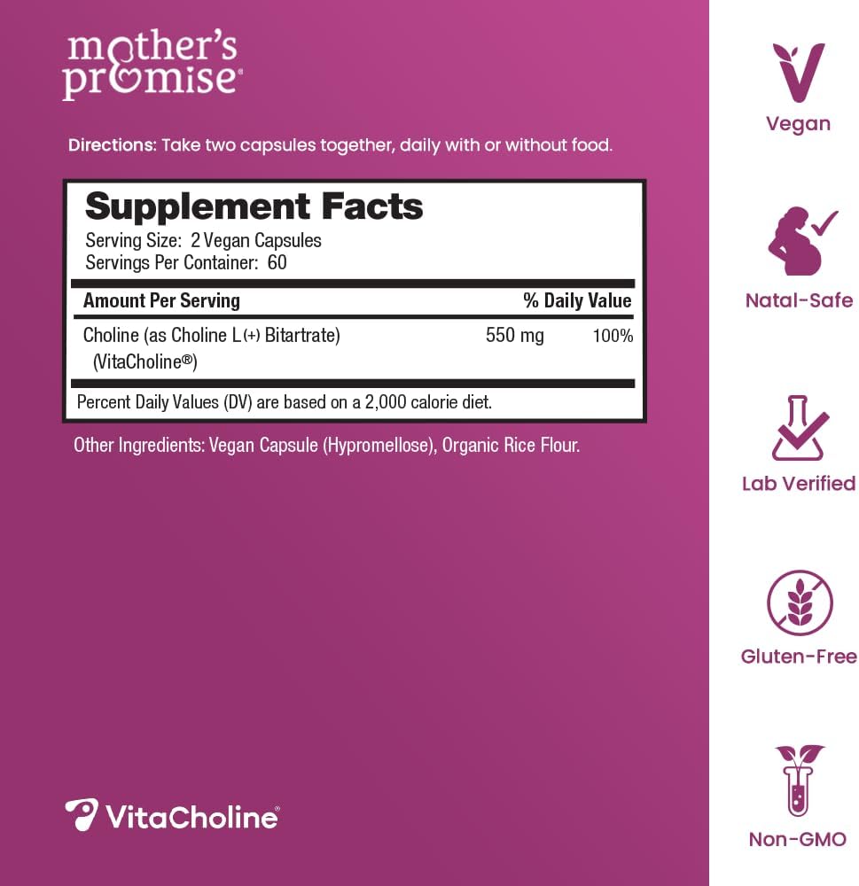 Mother's Promise Prenatal DHA & Choline Capsules Bundle 4