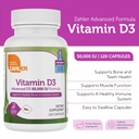 Zahler - Advanced Vitamin D3 50000 IU capsules (120 Count) Kosher Vegetarian Friendly Vitamin D for Immune Support, Bone, Teeth & Muscle Health - Weekly D3 Vitamin Supplement- Easy Swallow Vitamin D3. 4