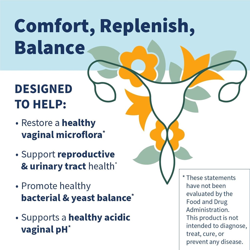 SFI Health Klaire Labs Ther-Biotic Women's - Vaginal Probiotics for Women - Support Healthy Acidic Vaginal pH Balance & Comfort - 25b CFU Lactobacillus & Bifidobacterium, Hypoallergenic (60 Capsules) 3