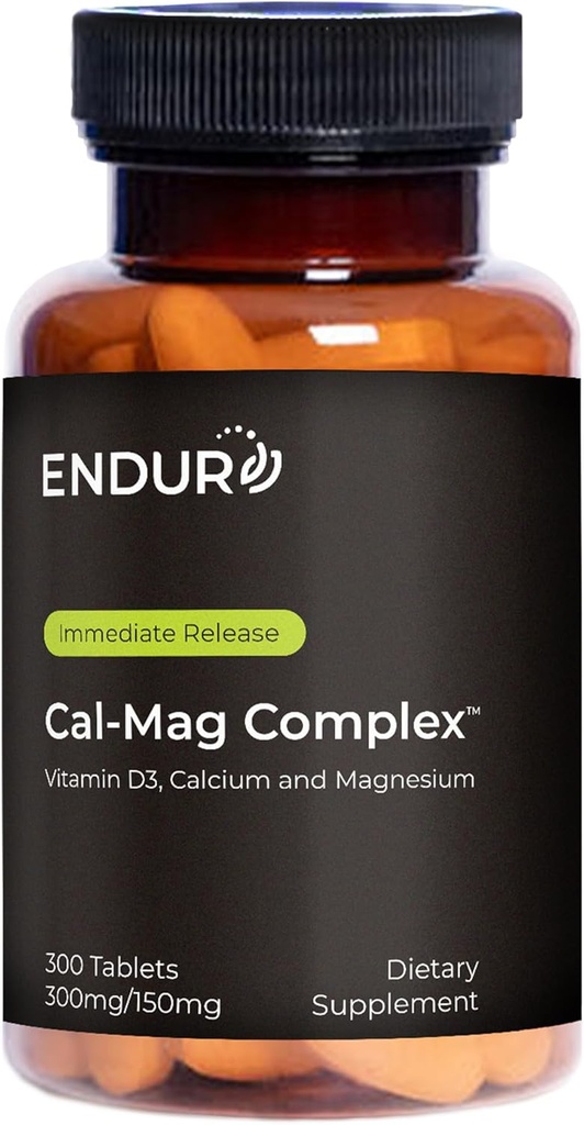 Endur Cal-Mag Complex, Bone & Heart Support for Active Lifestyles, Calcium and Magnesium with Vitamin D3, Gluten Free, 300 Tablets 2
