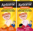 Airborne 1000mg Vitamin C Chewable Tablets Citrus & Very Berry Flavor Bundle - Immune Support Supplement with Zinc and Powerful Antioxidant Vitamins A C & E, (2x96ct bottles)* 2