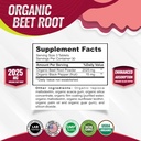 Organic Beet Root Powder Tablets - 2040mg Natural Nitric Oxide Beets to Support, Energy, Black Pepper Better Absorption, Non-GMO, for Men Women, 90 Tablets 3