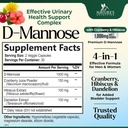 D-Mannose Supplement 1,350 mg with Cranberry & Hibiscus - Effective Fast-Acting, Flush The Impurities for Natural Bladder, Urinary Tract Health Support, for Women and Men, Non-GMO, Vegan, 60 Capsules 3