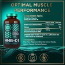 HMB Supplements with VIT D3 and Fadogia Agrestis Complex Muscle Power & Recovery Bundle 4